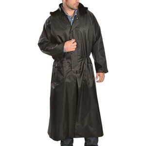Double S M&F Western Saddle Slicker Rain Coat Poncho - Black